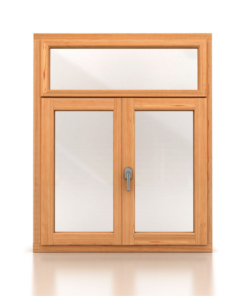 okno drewniane 3 części